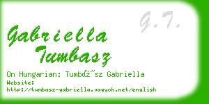 gabriella tumbasz business card